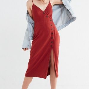 Urban Outfitters Amber Linen Midi Dress